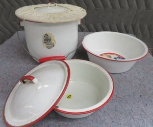 VINTAGE ENAMEL PANS