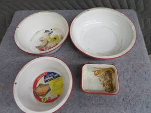 VINTAGE ENAMEL PANS