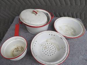 VINTAGE ENAMEL PANS