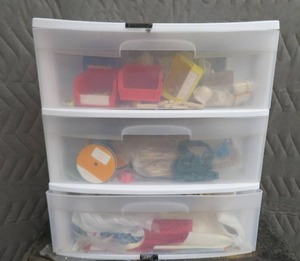 3 DRAWER STERLITE FULL OF NEW CRAFT SUPPLIES