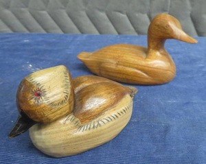 VINTAGE HAND CARVED DUCKS