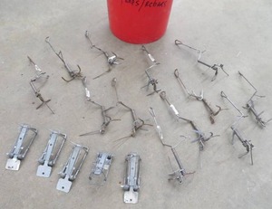 DK-1 RED BUCKET OF GOPHER TRAPS  REBARS