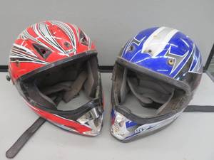 2 MOTORCROSS HELMETS