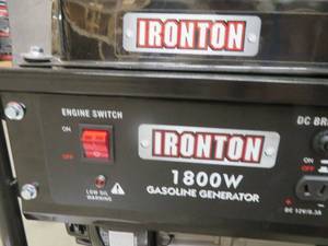 IRONTON 1800 WATT GENERATOR