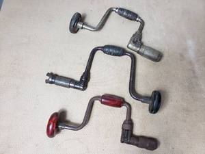 3 Vintage Hand Drills