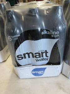lot 52 image: 12- 1 liter Bottles Smart Water Alk...