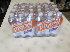 lot 60 image: 24- 16.9 oz Bottles Propel Zero Sug...