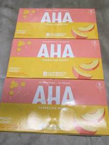 lot 84 image: 3- 8 pks 12 oz Cans AHA Sparkling W...