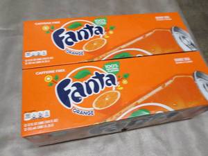 lot 92 image: 2- 12 pks 12 oz Cans Fanta Orange...