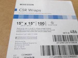 lot 211 image: McKesson Sterilization Wrap Blue 15...