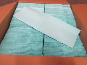 lot 318 image: Case of 500 Patterson Dental Bibs 2...