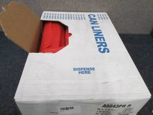 lot 325 image: Case of 200 Heavy Duty Red Waste Di...