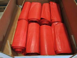 lot 327 image: Case of 200 Heavy Duty Red Waste Di...