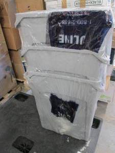 lot 353 image: 3 Gray Rubbermaid Commercial Waste ...