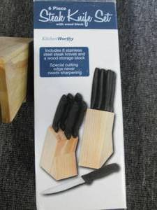kitchenworthy 6 piece steak knife s...
