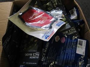 box of masks ...