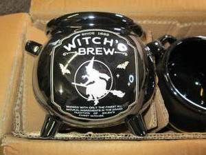 3 new halloween cauldron treat jars...
