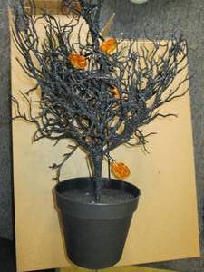 2 halloween LED black lighted trees...