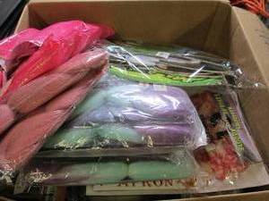 box of halloween items ...