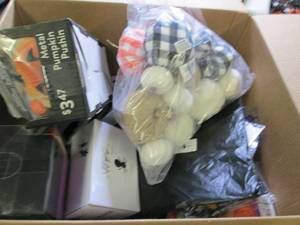 box of halloween items ...