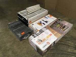 lot 17 image: Lot of Mixed Assorted Shelving May Contain Missing Pieces and Parts Customer Returns See Terms on Auction