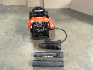 lot 36 image: ECHO 216 MPH 517 CFM 58.2cc Gas 2-Stroke Cycle Backpack Leaf Blower with Tube Throttle Customer Returns See Terms on Auction