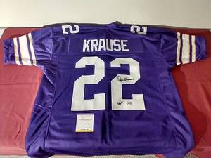 Autographed Paul Krause Vikings Jersey - WCOA