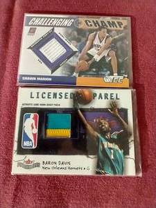 2 Game Worn NBA Jersey Cards - One Numbered