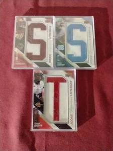 3 Upper Deck Rookie Letterman Patch Auto Cards - All Numbered