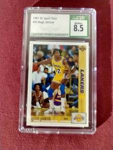 1991-92 Upper Deck Magic Johnson Card - Graded 8.5