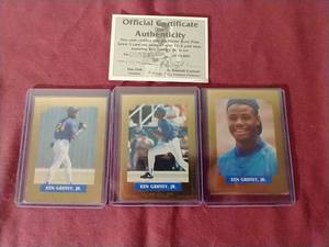 1992 Front Row Pure Gold Ken Griffey Jr. 3-Card Set
