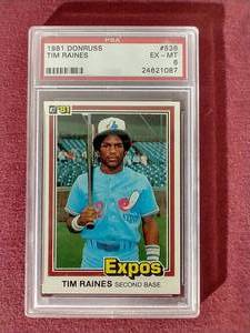 1981 Donruss Tim Raines Rookie Card - GradedSlabbed