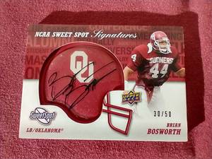 Brian Bosworth Signature Relic Card - Numbered 50
