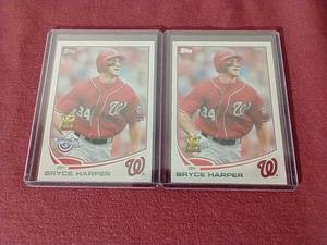 2 2013 Topps Bryce Harper Rookie Gold Cup Cards