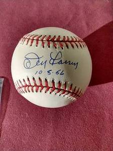 Autographed Don Larsen OML Baseball With Perfect Game Date - WCOA