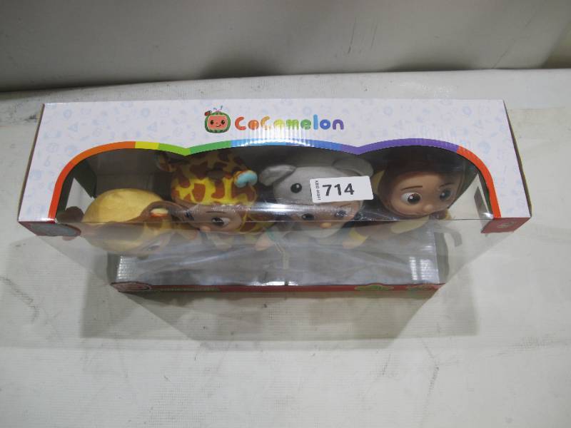 lot 526 image: Official Cocomelon Little Plush Set,(JJ, Lion, Koala, Giraffe)