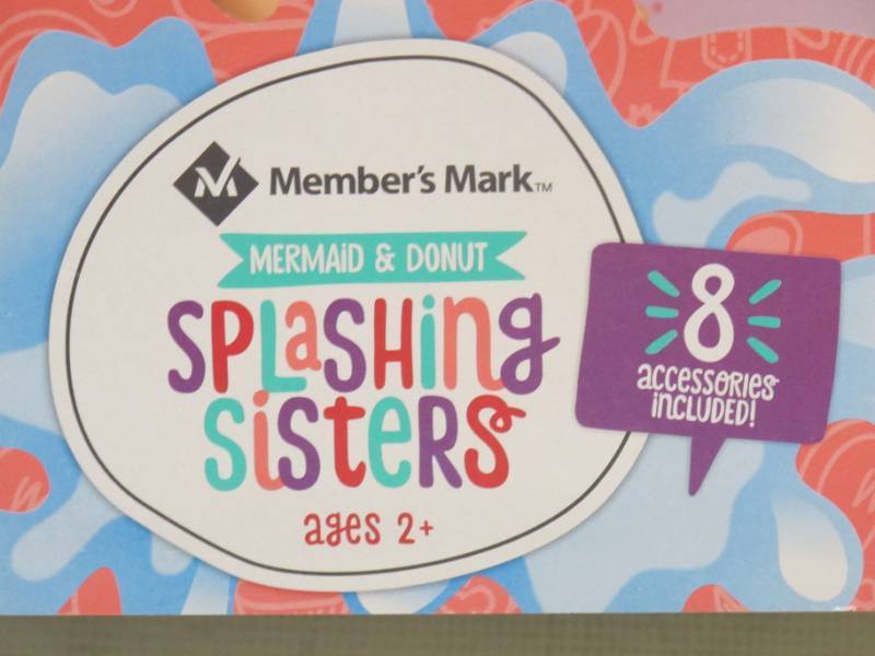 lot 543 image: Members Mark Splashing Sisters - Mermaid and Donut