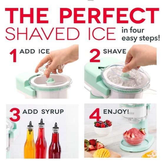 lot 544 image: NEW DASH Shaved Ice Maker SKU# DSIM100GBAQ02