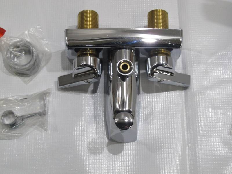lot 919 image: American Brass 2-Handle Brass Shower Faucet - NEW