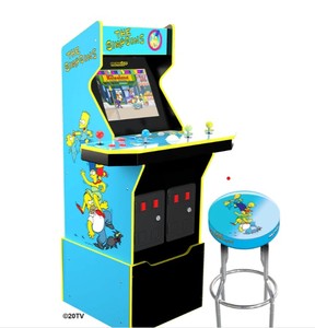 lot 402 image: Arcade1Up The Simpsons Arcade with Stool & Riser
