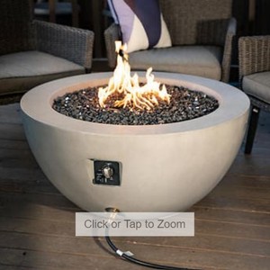 lot 427 image: Bond Faux Concrete Gas Fire Pit - USED with paint chipping