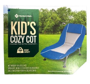 lot 442 image: Members Mark Kids Cozy Cot & Lounge, Blue