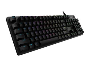 lot 451 image: Logitech G512 CARBON LIGHTSYNC RGB Mechanical Gaming Keyboard with GX Brown switches and USB passthrough - Tactile