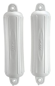 lot 493 image: Attwood 93552PW2 SoftSide Boat Fender, White, 5-Inch x 22-Inch, Pack of 2