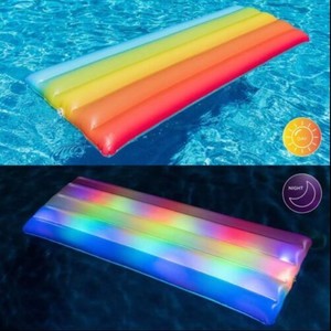 lot 507 image: Pool Candy Illuminated 74 Rainbow Light Up Deluxe Pool Raft Float