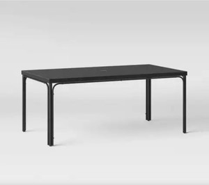lot 425 image: NEW Timo 6 Person Rectangle Patio Dining Table - Black - Project 62