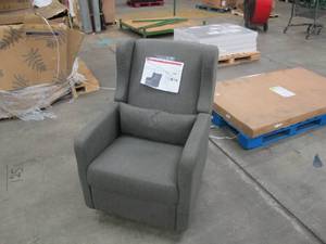 lot 484 image: Carters by DaVinci Arlo Recliner and Swivel Glider - Charcoal Linen
