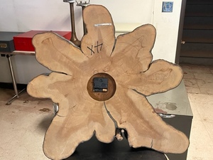 Wood Slab Wall Clock