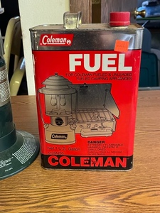 Coleman Propane Lantern, Parts, and Vintage Fuel Can