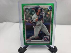 lot 21 image: 2020 Royce Lewis Bowman Chrome Prospects Green Mojo Refractor 40 of 99, BCP-195